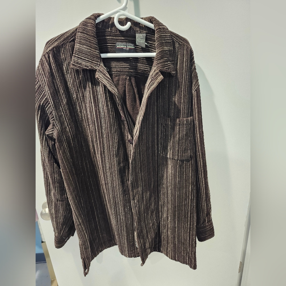 Mondo Uomo Men's Brown Corduroy Shirt